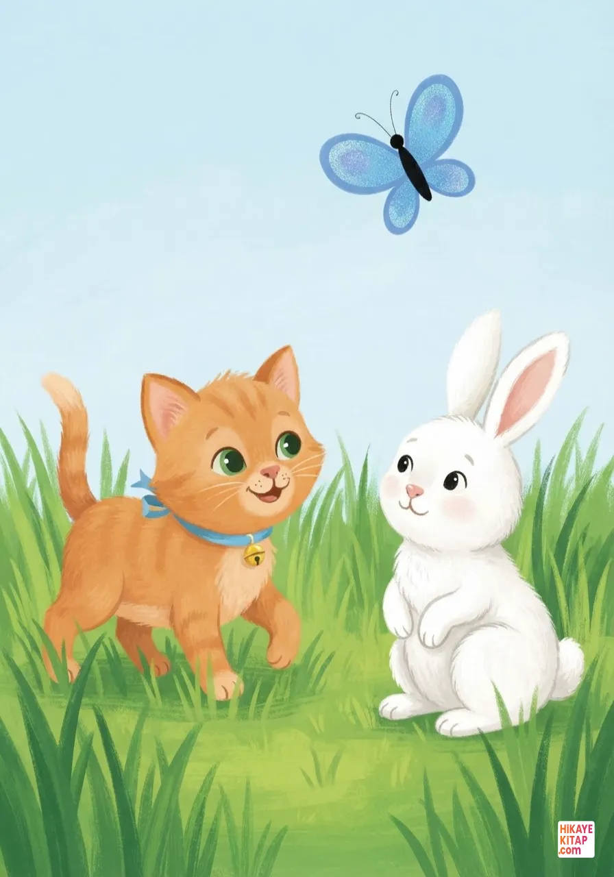 Minik Kedi ve Mavi Kelebek Sayfa 2 görseli