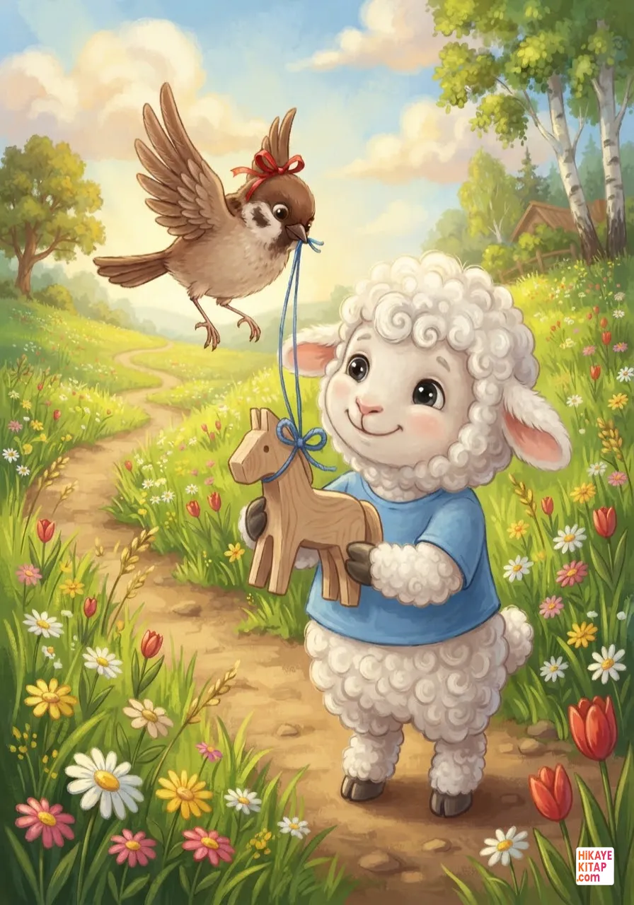 Minik Koyun ve Mavi Yün Yumağı Sayfa 8 görseli