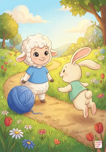 Minik Koyun ve Mavi Yün Yumağı kapak