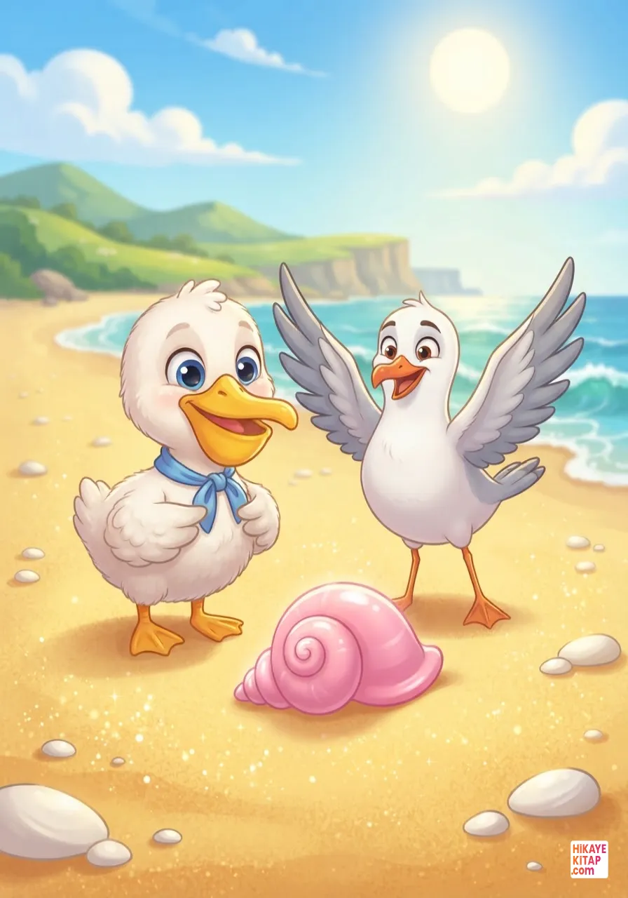 Minik Pelikan ve Pembe Deniz Kabuğu Sayfa 2 görseli